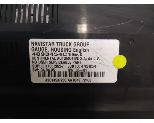 INTERNATIONAL LT GAUGE CLUSTER