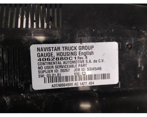 INTERNATIONAL LT GAUGE CLUSTER