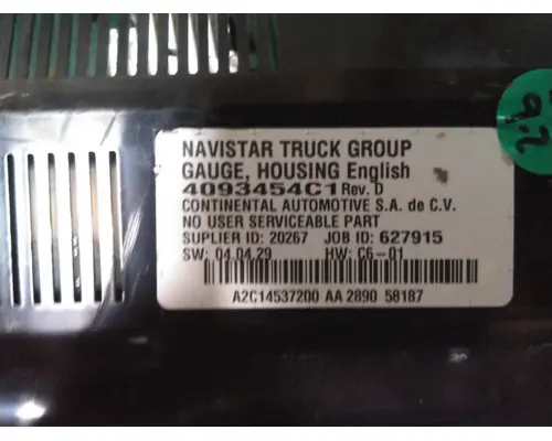 INTERNATIONAL LT GAUGE CLUSTER