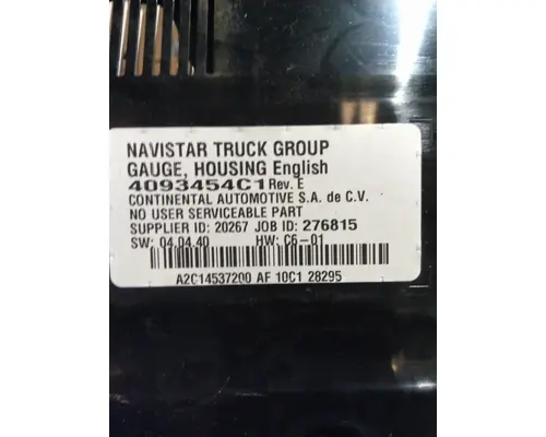 INTERNATIONAL LT GAUGE CLUSTER