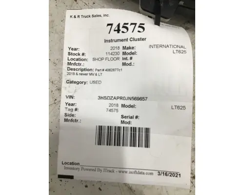 INTERNATIONAL LT Gauges (all)