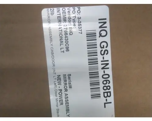 INTERNATIONAL LT MIRROR ASSEMBLY CABDOOR