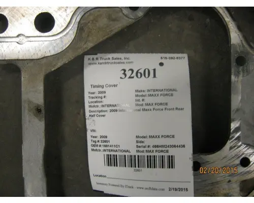 INTERNATIONAL MAX FORCE Timing Cover