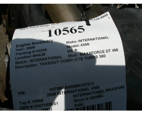 INTERNATIONAL MAXXFORCE DT 466 Engine Assembly