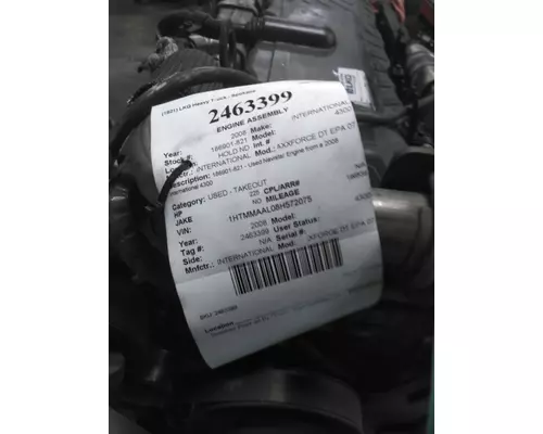 INTERNATIONAL MAXXFORCE DT EPA 07 ENGINE ASSEMBLY