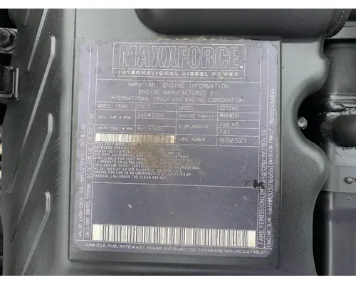 INTERNATIONAL MAXXFORCE GDT-260 Engine Assembly