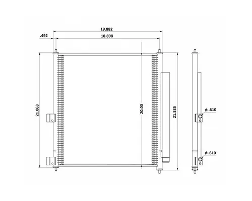 INTERNATIONAL MV AIR CONDITIONER CONDENSER