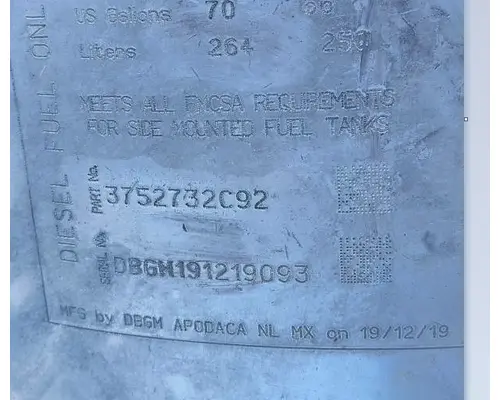 INTERNATIONAL MV FUEL TANK