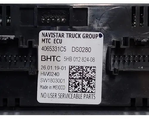 INTERNATIONAL MV TEMPERATURE CONTROL