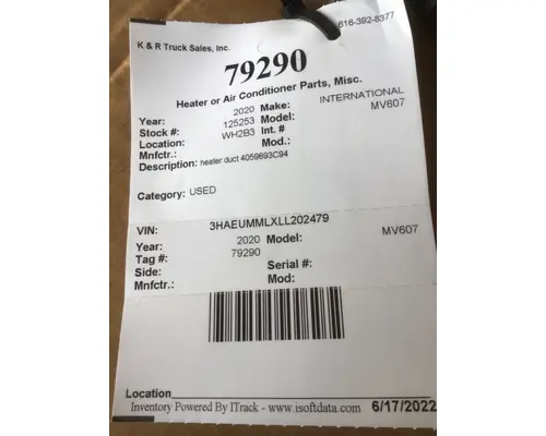 INTERNATIONAL MV Temperature Control