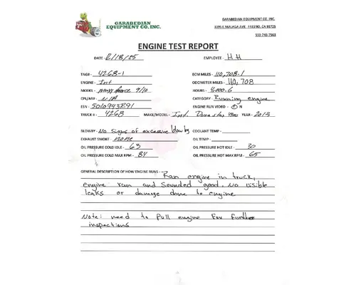 INTERNATIONAL MaxxForce 9 Engine Assembly