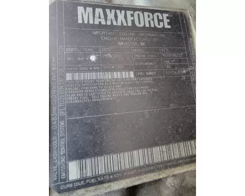 INTERNATIONAL MaxxForce DT Engine Assembly