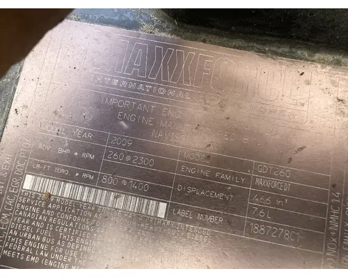 INTERNATIONAL Maxxforce DT Engine Assembly