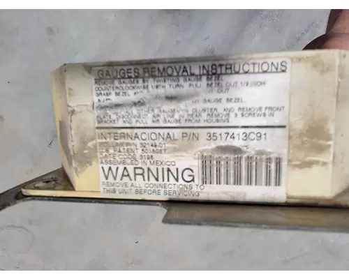 INTERNATIONAL PARTS ONLY Dash Panel