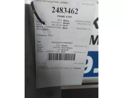 INTERNATIONAL PROSTAR 113 FRAME STEP