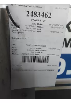 INTERNATIONAL PROSTAR 113 FRAME STEP