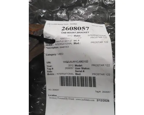 INTERNATIONAL PROSTAR 122 CAB MOUNT,BRACKET