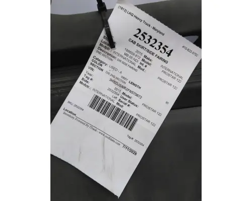 INTERNATIONAL PROSTAR 122 CAB SKIRTSIDE FAIRING