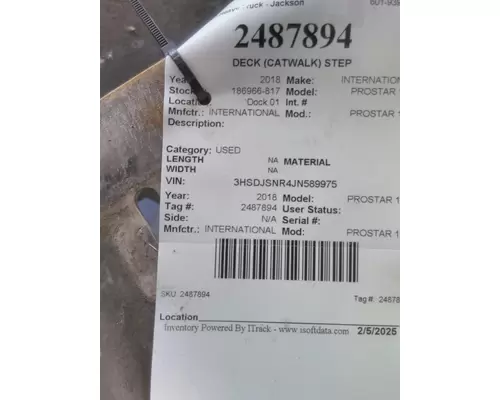 INTERNATIONAL PROSTAR 122 DECK (CATWALK) STEP