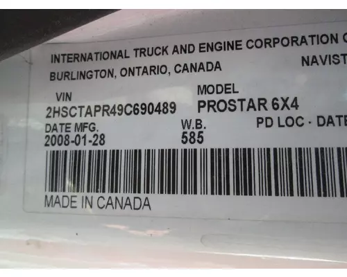 INTERNATIONAL PROSTAR 122 DISMANTLED TRUCK