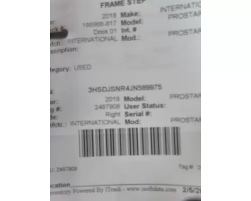 INTERNATIONAL PROSTAR 122 FRAME STEP