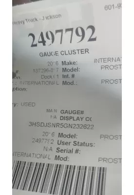 INTERNATIONAL PROSTAR 122 GAUGE CLUSTER