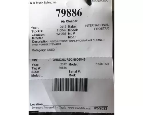 INTERNATIONAL PROSTAR Air CleanerParts 