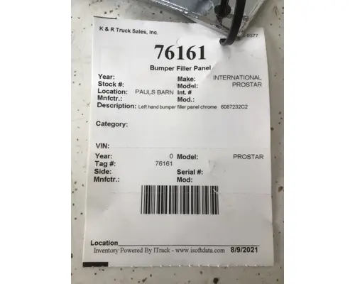 INTERNATIONAL PROSTAR Bumper Filler Panel