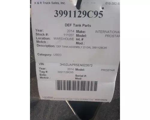 INTERNATIONAL PROSTAR DEF Tank Parts