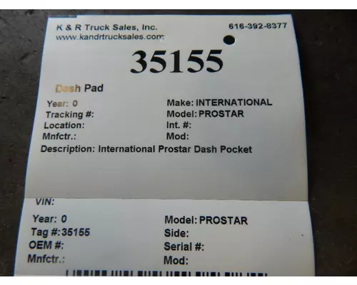INTERNATIONAL PROSTAR Dash Pad
