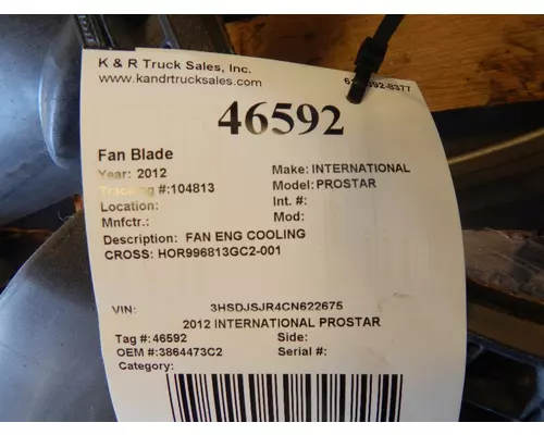 INTERNATIONAL PROSTAR Fan Blade
