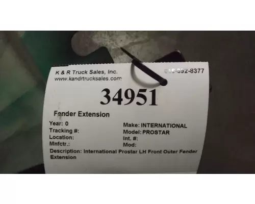 INTERNATIONAL PROSTAR Fender Extension