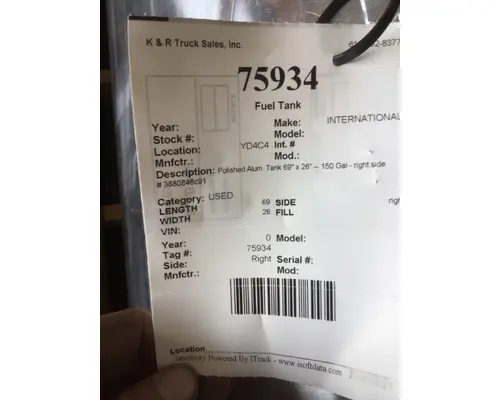 INTERNATIONAL PROSTAR Fuel Tank