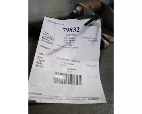 INTERNATIONAL PROSTAR Hood Hinge