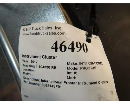 INTERNATIONAL PROSTAR Instrument Cluster