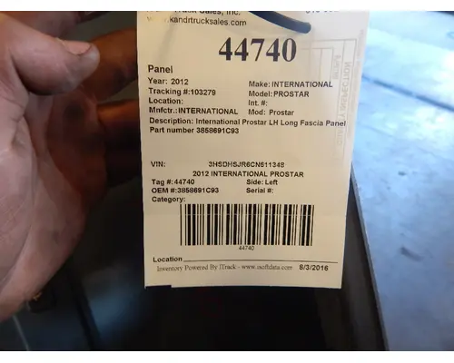 INTERNATIONAL PROSTAR Interior Parts, Misc.