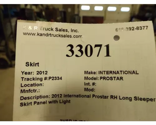 INTERNATIONAL PROSTAR Skirt