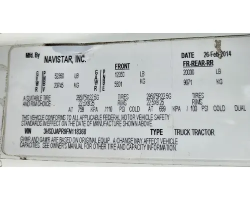 INTERNATIONAL PROSTAR Used Trucks