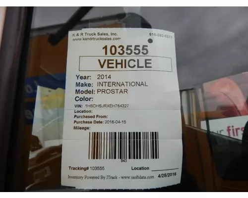 INTERNATIONAL ProStar CAB