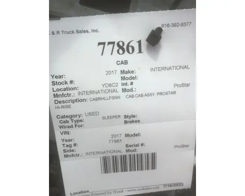 INTERNATIONAL ProStar Cab
