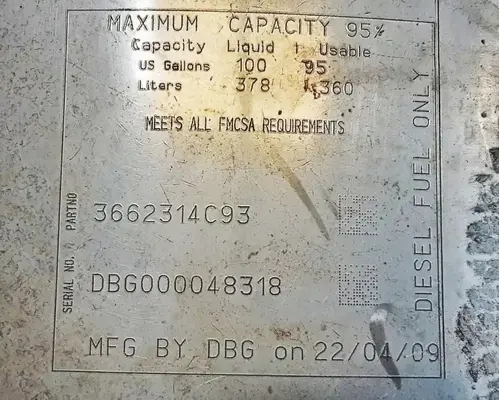 INTERNATIONAL ProStar Fuel Tank