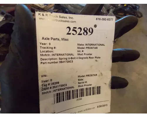 INTERNATIONAL Prostar  Axle Parts, Misc, and seats