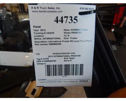 INTERNATIONAL Prostar  Body Parts, Misc.