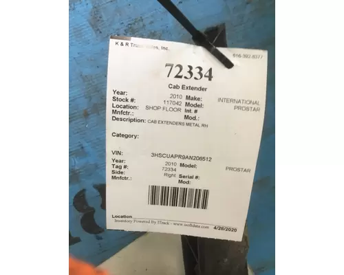 INTERNATIONAL Prostar  Body Parts, Misc.