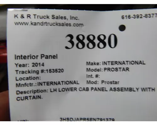 INTERNATIONAL Prostar  Door, Interior Panel