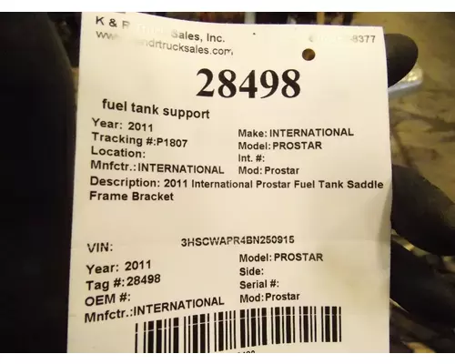 INTERNATIONAL Prostar  Fuel Tank StrapHanger