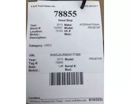 INTERNATIONAL Prostar  Miscellaneous Parts