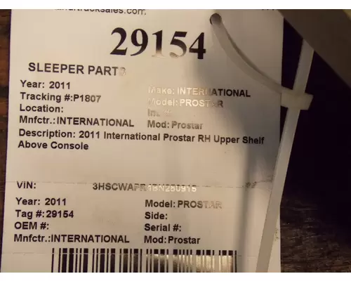 INTERNATIONAL Prostar  Sleeper Parts