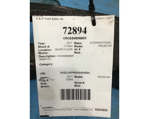 INTERNATIONAL Prostar 724 Crossmembers