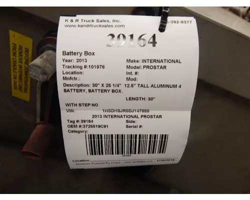 INTERNATIONAL Prostar Battery Box